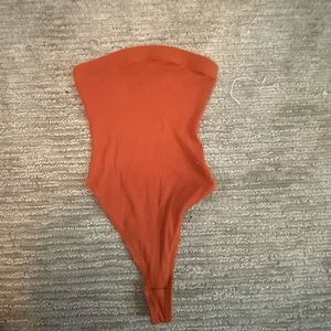 Urban Outfitters tube top bodysuit, burnt orange